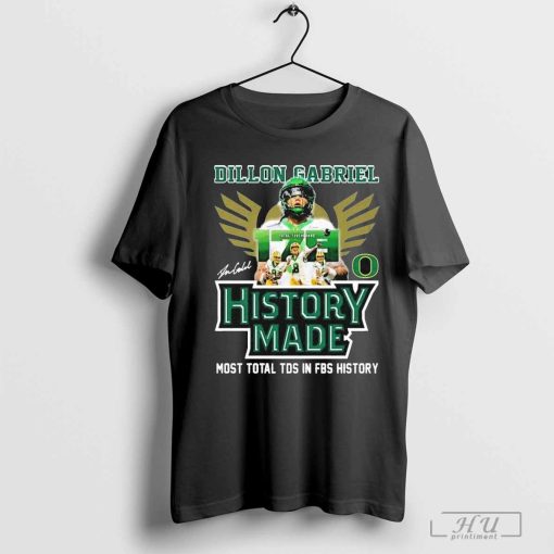 Dillon Gabriel x Oregon Ducks FBS Touchdown Record-Breaker T-Shirt