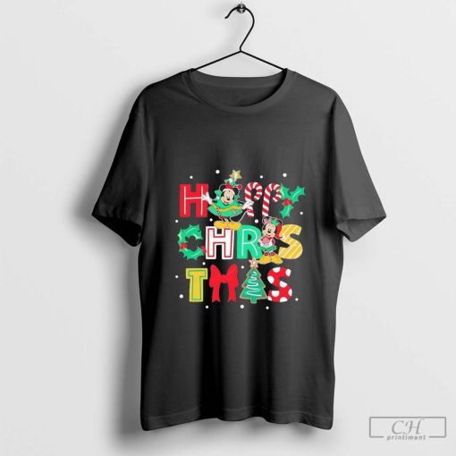 Disney Mickey And Minnie Happy Christmas T-Shirt