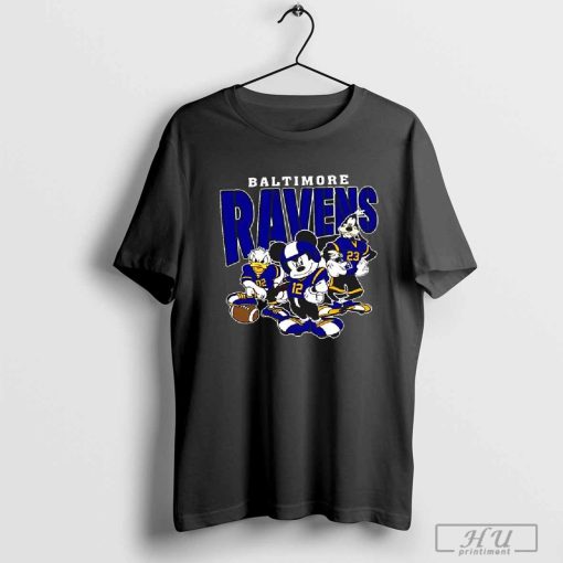 Disney Mickey Donald Duck Goofy Baltimore Ravens Shirt