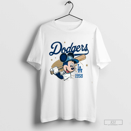 Disney Mickey Mouse Dodgers 1958 Shirt