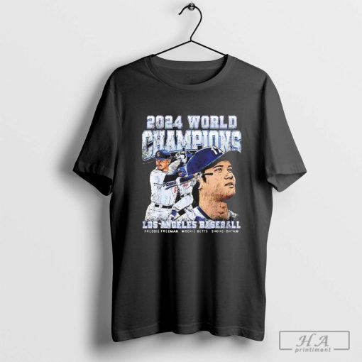 Dodgers 2024 World Champions Ohtani Freeman & Betts Shirt