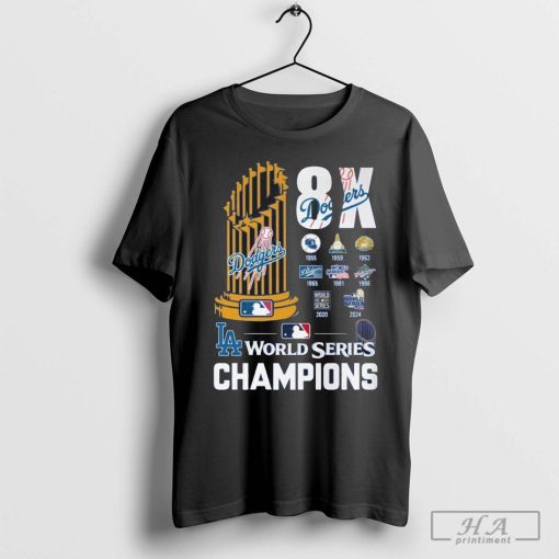 Dodgers 8 X World Series Champions T-Shirt