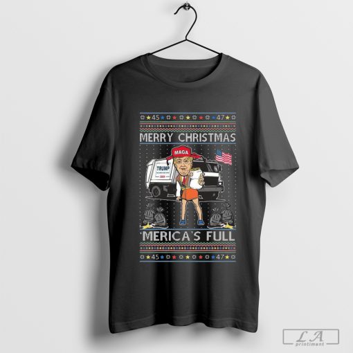 Donald Trump Merry Christmas Merica’s Full Ugly 2024 Shirt