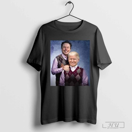 Elon Musk & Donald Trump Step Brothers Portrait T-Shirt