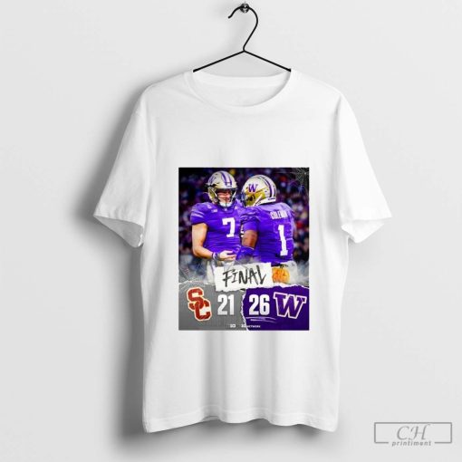 Final USC Trojans vs. Washington Huskies 21-26 A B1G Dawg Dub Poster Shirt