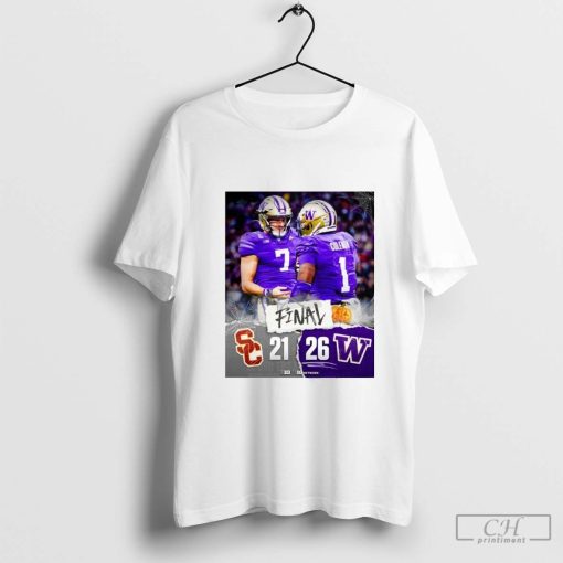 Final USC Trojans vs. Washington Huskies 21-26 A B1G Dawg Dub Poster Shirt