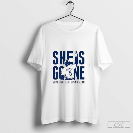 Freddie Freeman She Is Gone Game 1 Walk-off Grand Slam Shirt