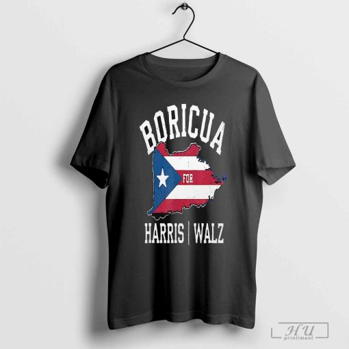 Funny Boricua For Harris Walz 2024 Puerto Ricans For Harris T-Shirt