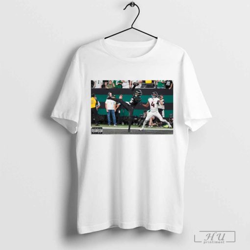 Garrett Wilson makes an incredible touchdown catch in the fourth quarter of the Jets-Texans game t-shirt