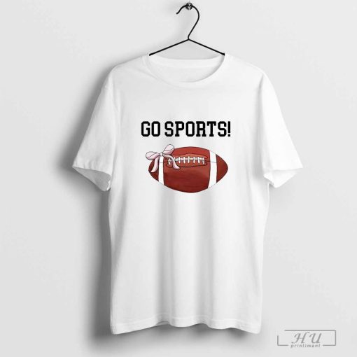 Go Sports Rugby Football Bow T-shirt