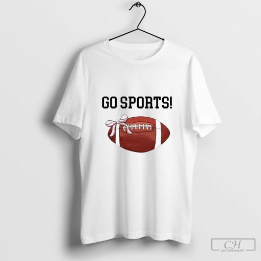 Go Sports Rugby Football Bow T-shirts