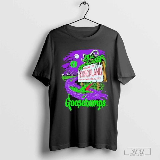 Goosebumps Welcome To Horrorland Where Nightmares Come To Life Enter If You Dare Gator T-shirt