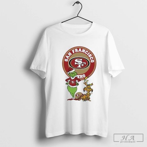 Grinch And Max San Francisco 49ers Merry Christmas 2024 T-shirt