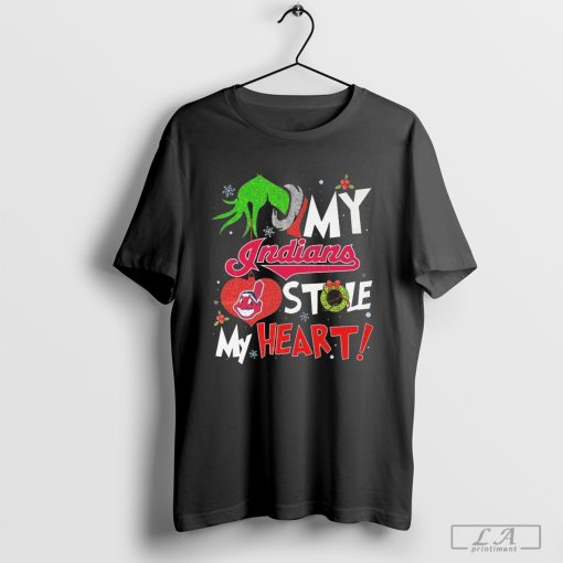 Grinch Hand My Cleveland Guardians Stole My Heart 2024 Shirt