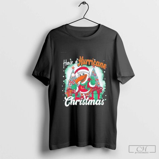 Have a Miami Hurricanes Christmas 2024 mascot t-shirt