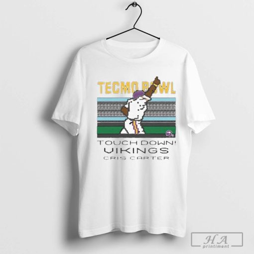 Homage Cris Carter NFL Minnesota Vikings Tecmo Bowl Touchdown Retired Player T-shirt