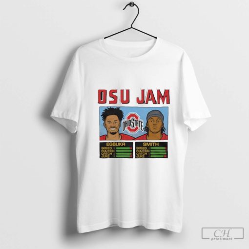 Homage OSU Jam Ohio State Buckeyes football Egbuka And Smith Painting t-shirt