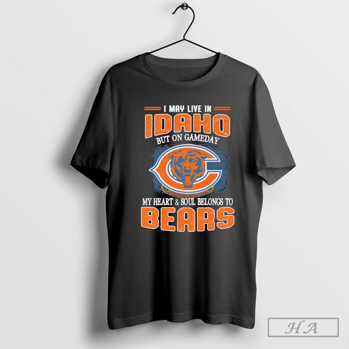 I May Live In Idaho But On Gameday My Heart Soul Belong To Chicago Bears Shirt