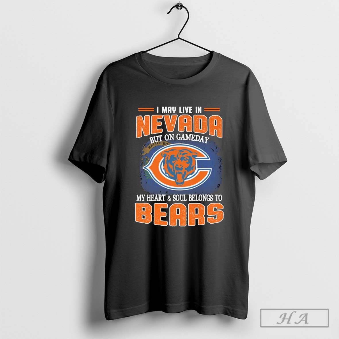 I May Live In Nevada But On Gameday My Heart Soul Belong To Chicago Bears Shirt