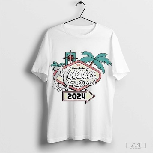 Iheartradio Music Festival Vegas 2024 Retro Sign Palm T shirt