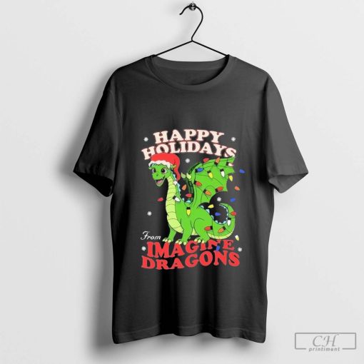 Imagine Dragons Cartoon Dragon Happy Holiday Christmas T-Shirt