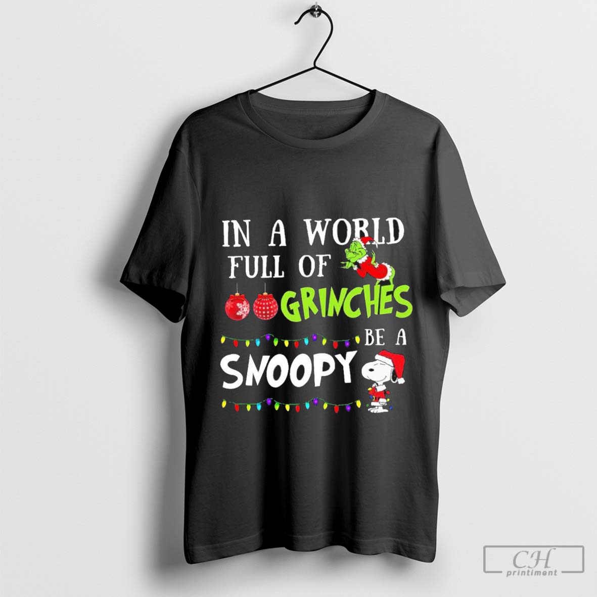 In A World Full Of Grinches Be A Snoopy Christmas 2024 Shirt