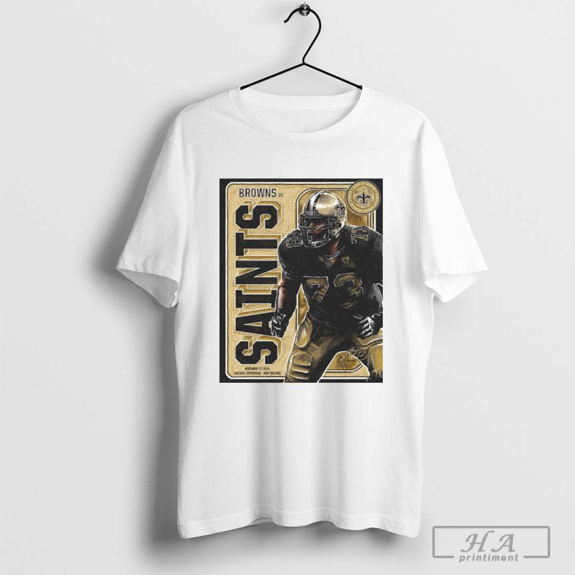 Jahri Evans New Orleans Saints Vs Cleveland Browns Nov 17 2024 Ring Of Honor Poster T Shirt