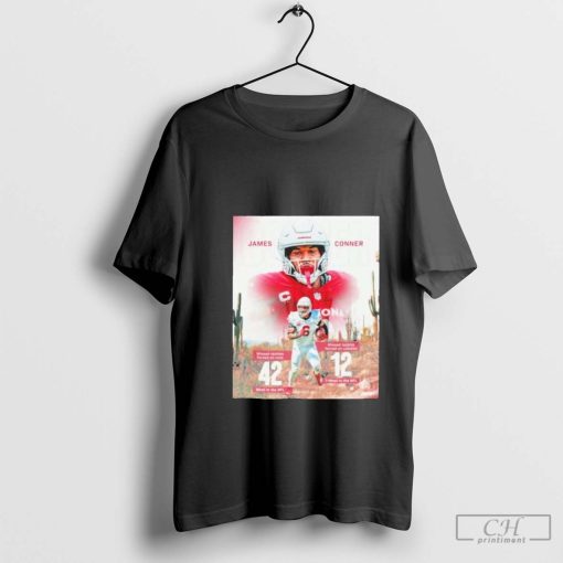 James Conner Arizona Cardinals NFL Missed Tackles Forced On Runs 42 Most In The NFL Poster t-shirt