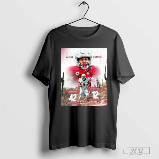 James Conner Arizona Cardinals NFL Missed Tackles Forced On Runs 42 Most In The NFL Poster t-shirt