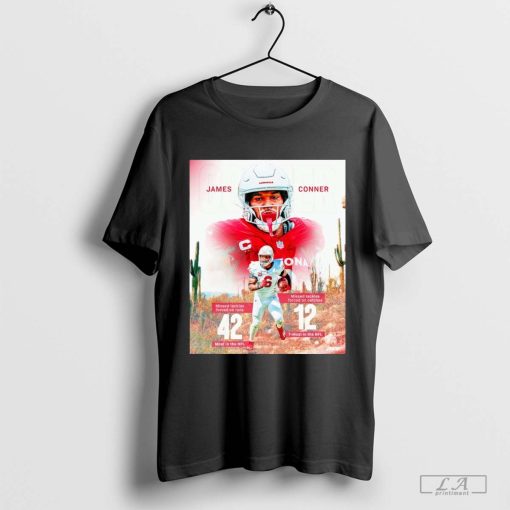 James Conner Arizona Cardinals NFL Missed Tackles Forced On Runs 42 Most In The NFL Shirt