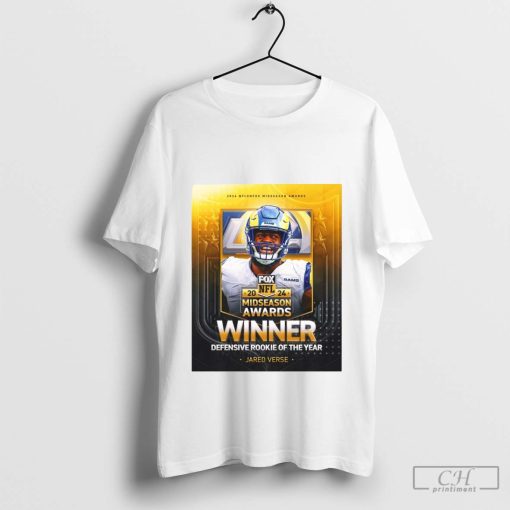 Jared Verse Winner 2024 Midseason Awards Defensive Rookie of the Year Los Angeles Rams NFL Poster t-shirt