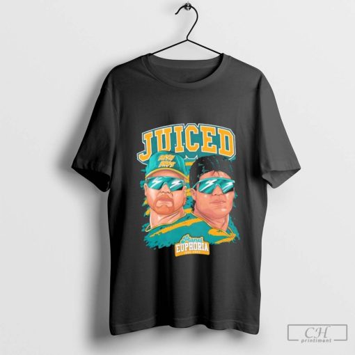 Juiced Bash Brothers Oakland Athletics player collage t shirt