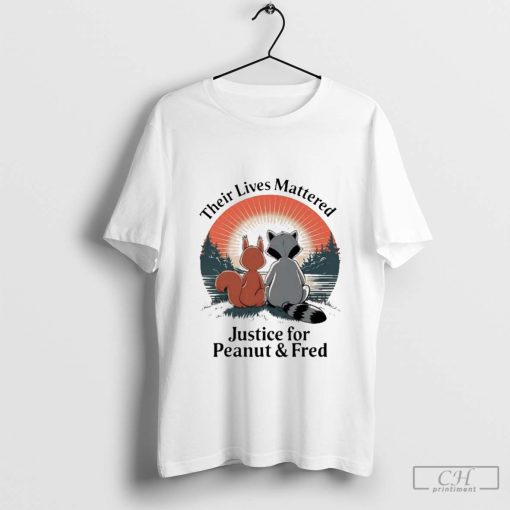 Justice For Peanut The Squirrel Justice For Fred The Raccoon Trending Design T-Shirt