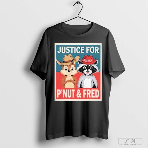 Justice For The Squirrel Peanut And The Raccoon Fred Poster Shirt