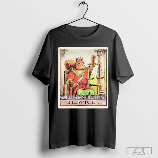 Justice Tarot Card Justice For Squirrel Tarot Card T-Shirt