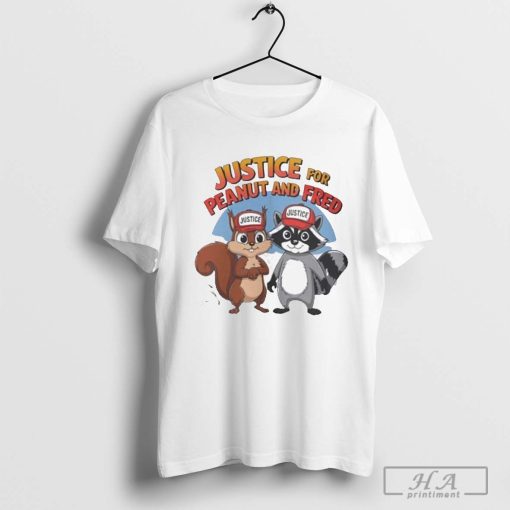 Justice for Peanut & Fred the Squirrel Cute Animal Lovers 2024 Shirt