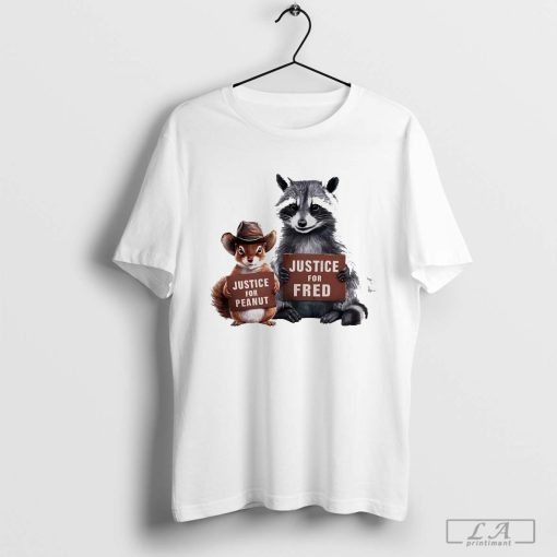 Justice for peanut the squirrel justice for fred the raccoon shirt