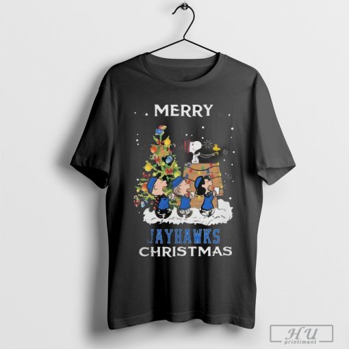 Kansas Jayhawks X Snoopy And Friends Merry Christmas 2024 Shirt