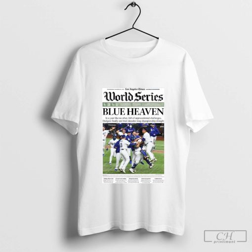 LA Dodgers World Series Champions 2024 MLB Framed Newspaper shirt