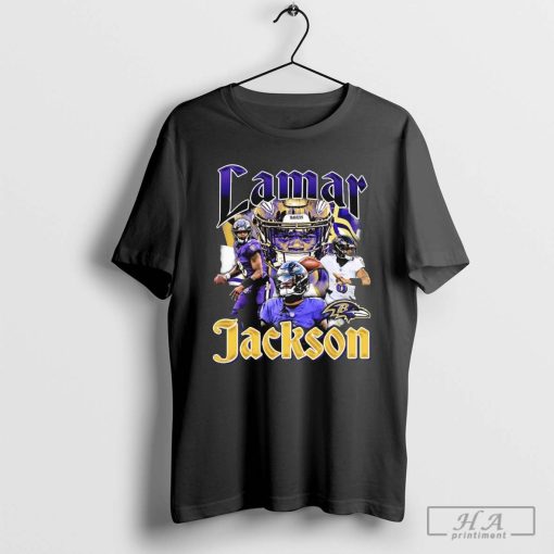 Lamar Jackson NFL Baltimore Ravens Notorious Player Graphic t-shirt