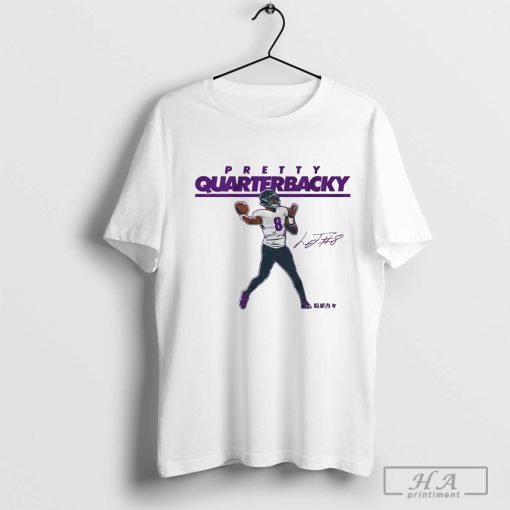 Lamar Jackson Pretty Quarterbacky Baltimore Ravens NFL Signature t-shirt