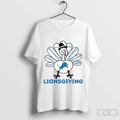 Lionsgiving Branch Campbell Hutchinson Brown Goff Laporta Williams Gibbs T-Shirt