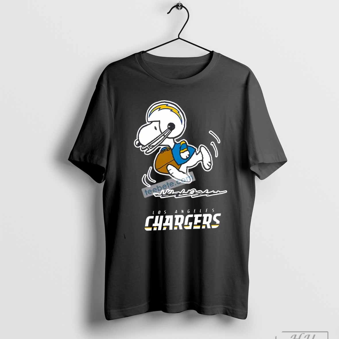Los Angeles Chargers Let's Play Football Together Snoopy NFL Hoodie