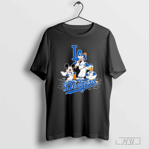 Los Angeles Dodgers Mickey Mouse Donald Duck Goofy Baseball Champions MLB 2024 T-shirts