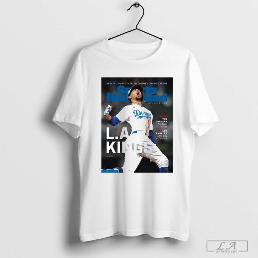 Los Angeles Dodgers Special World Series Commemorative Issue Sports Illustrated Mookie Betts LA Kings Poster t-shirt