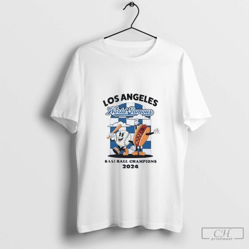 Los Angeles Dodgers World Famous Baseball Champions 2024 hotdog shirt