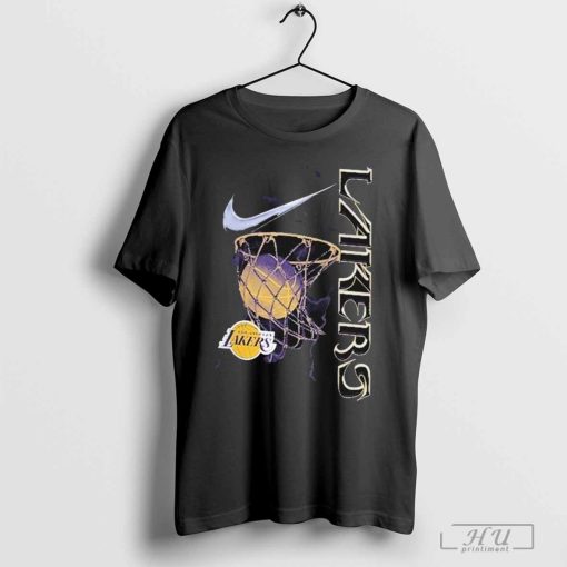 Los Angeles Lakers Nike Courtside Logo Max 90 II T-Shirts