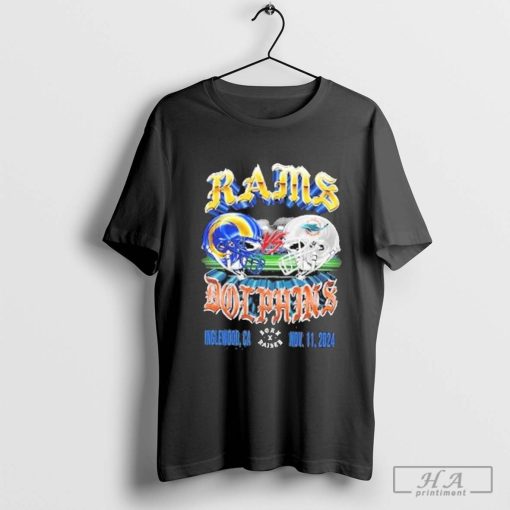 Los Angeles Rams vs Miami Dolphins Inglewood,CA November 11, 2024 Matchup T-Shirt