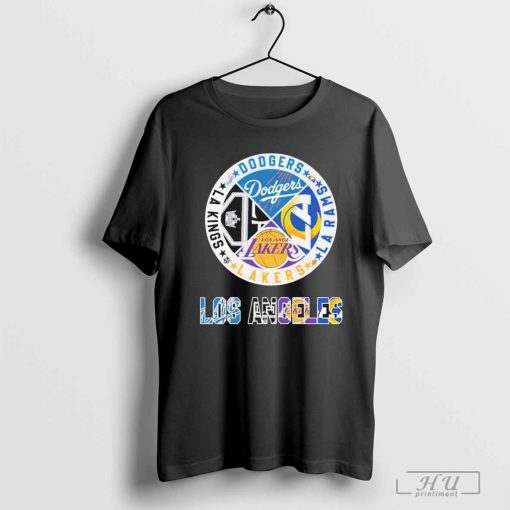 Los Angeles Sports Teams Los Angeles Kings Los Angeles Dodgers Los Angeles Rams and Los Angeles Lakers Logo shirt