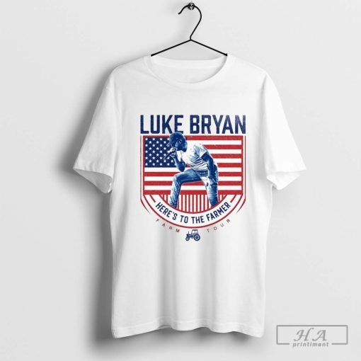 Luke Bryan Here’s To The Farmer Farm Tour America Flag T-shirts